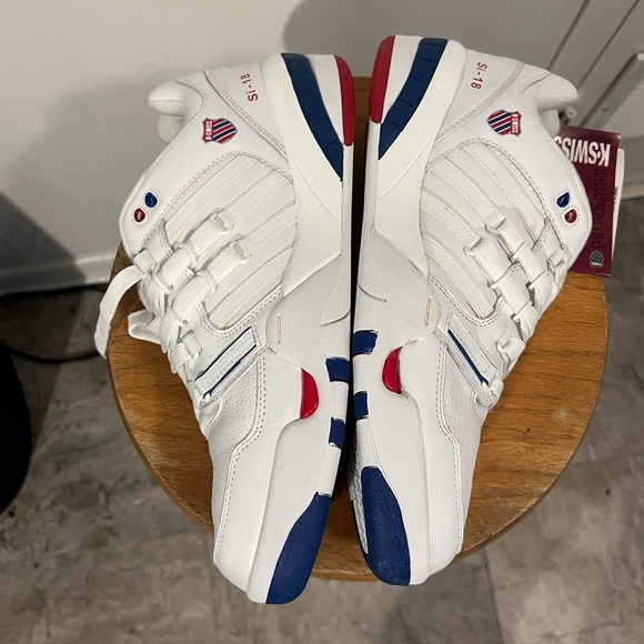 K-Swiss SI-18 White and Blue Athletic Shoes brand new no box 60 obo - Picture 1 of 7